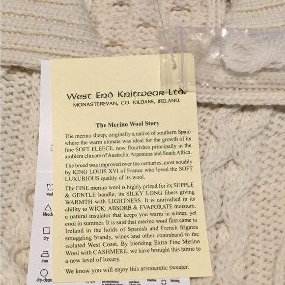 Woman’s Aran Crafts Full Zip Wool Sweater Sz XXL - Picture 6 of 9